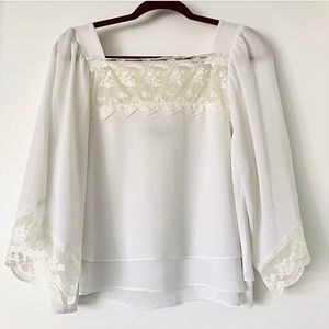 Nanette Lepore white lace top